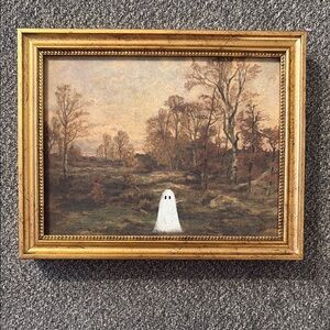 Golden Framed Ghost Landscape Art
